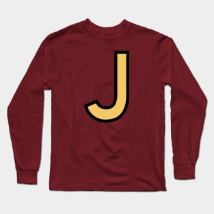 Funky Yellow Letter J Long Sleeve T-Shirt